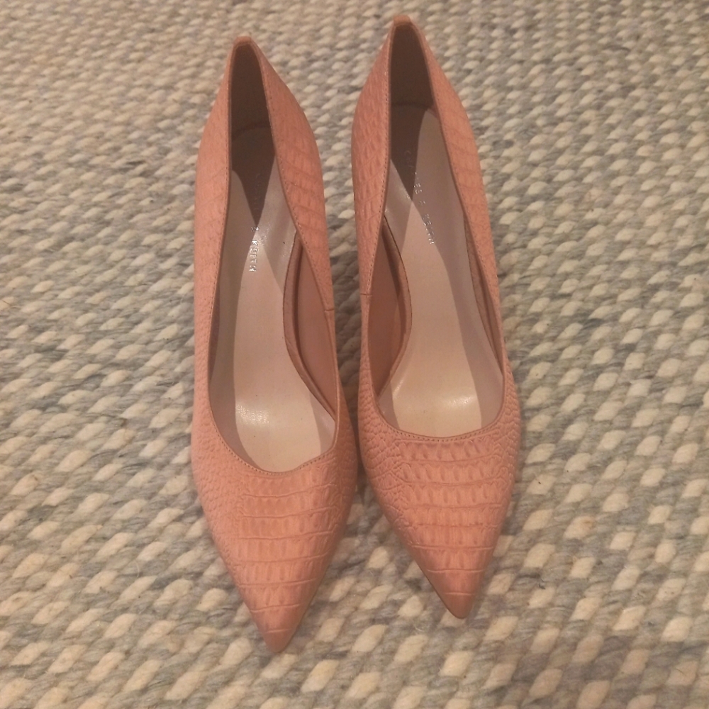 Charles and kieth heels dusty pink metalic shift - Picture 1 of 5